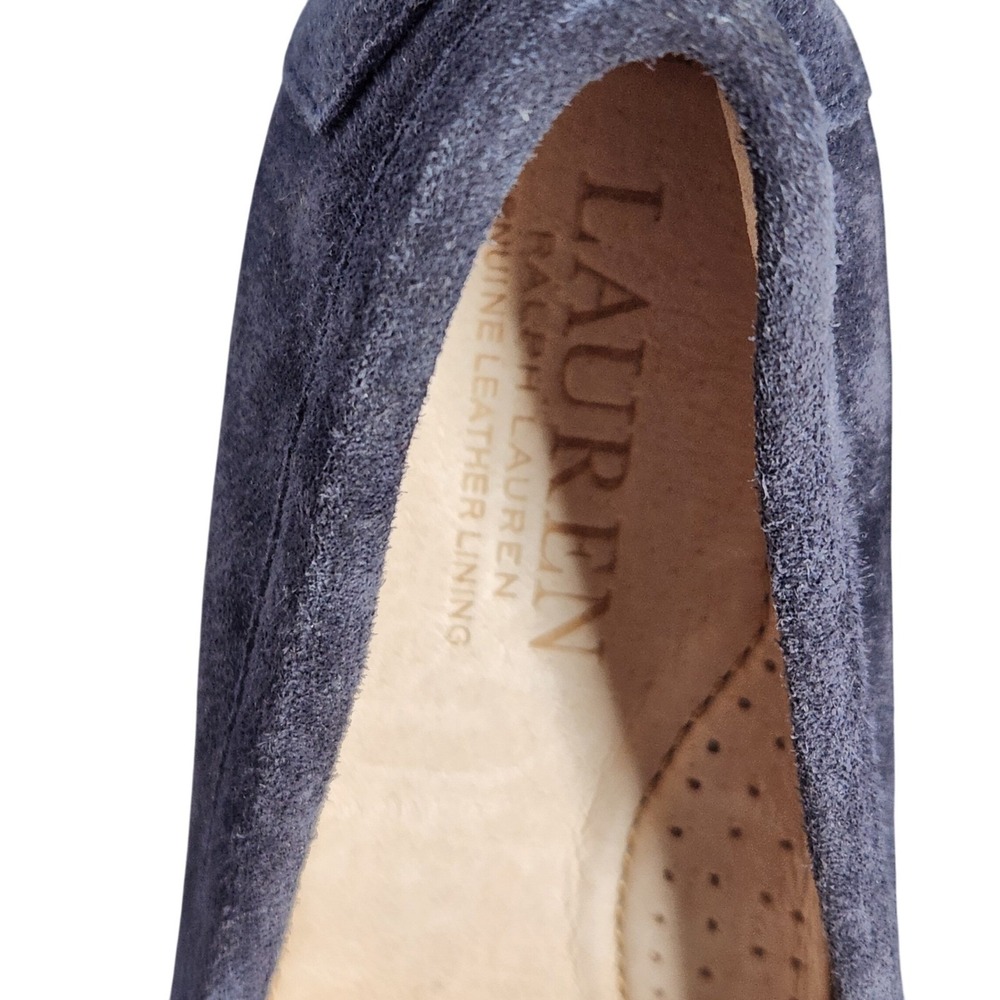 Lauren Ralph Lauren Barnsbury Suede Loafer Flats Navy Blue Women US 6 EUR 36.5 - Picture 7 of 9